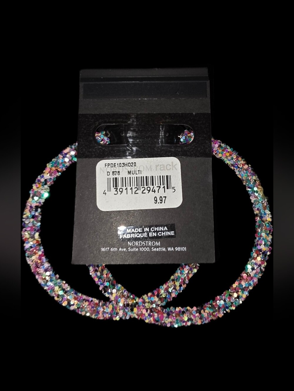 Multi-Color Hoop Earrings - Picture 3 of 3